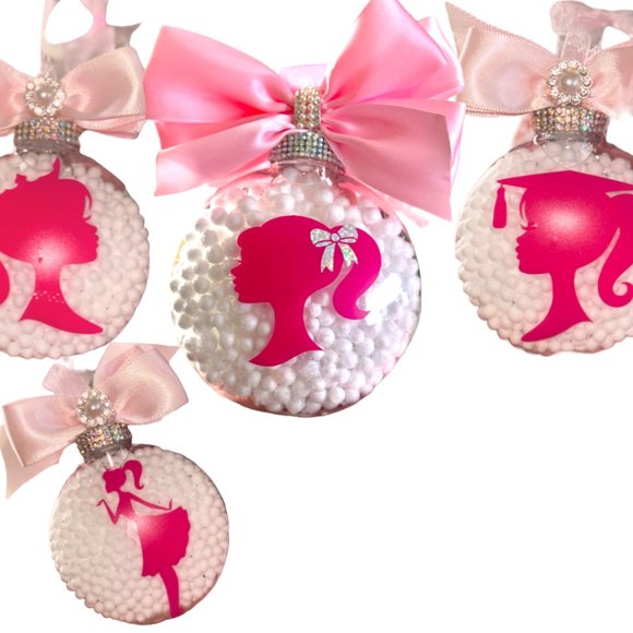 Christmas Ornament Set 4, Custom Ornaments, Barbie Inspired Gift, Personalized - Picture 13 of 16